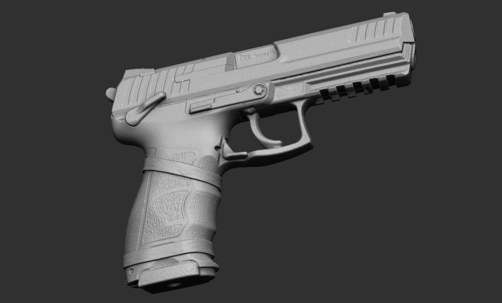 3D Scanned Glock 17 Pistol