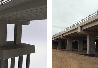 ‘Before’ and after: a SOLIDWORKS render of a bridge compared to a photograph of the bridge taken immediately following construction