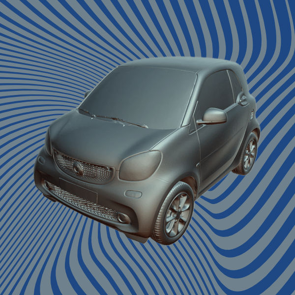 Smart Car 3D Model captured with Artec 3D Scanner