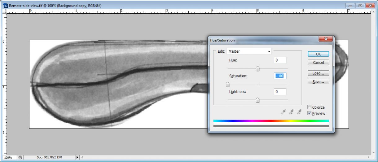 Adjusting the Hue/Saturation of the image Adjusting the Hue/Saturation of the image