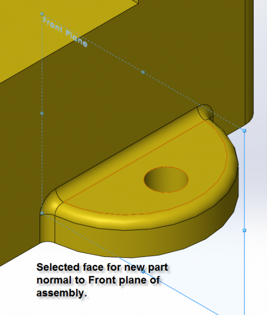 Aligning In-Context Part with the Front Plane 9 face of new part