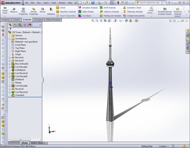 CN Tower Model SOLIDWORKS Size Limit CN Tower Model