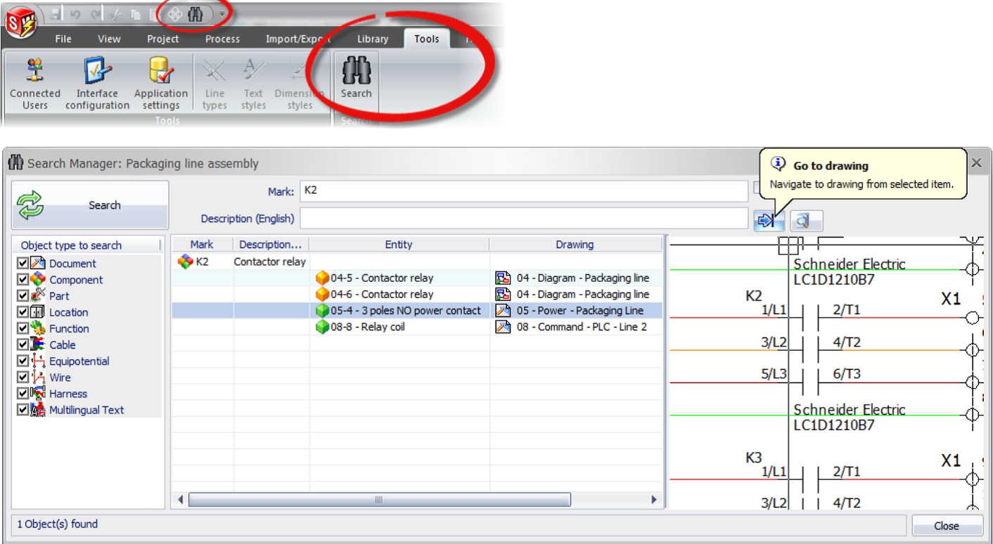 SolidWorks Electrical Search SolidWorks Electrical Search