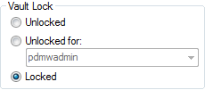Rebuilding Workgroup PDM Vault Metadata 1 Lock