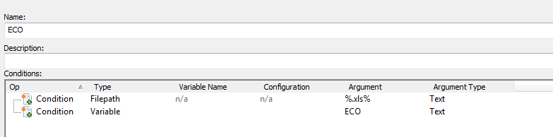Variable condition