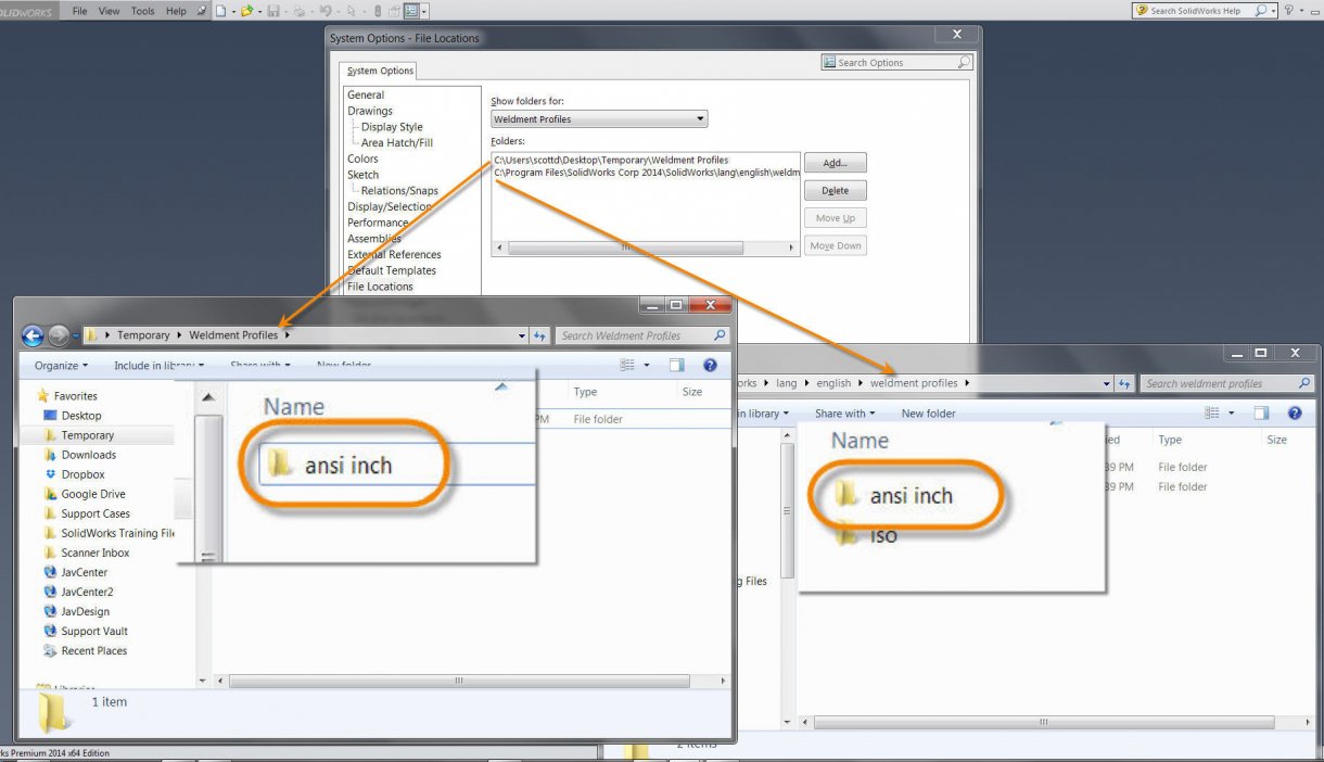 Duplicate Weldment Profile Type Folders_Magnified