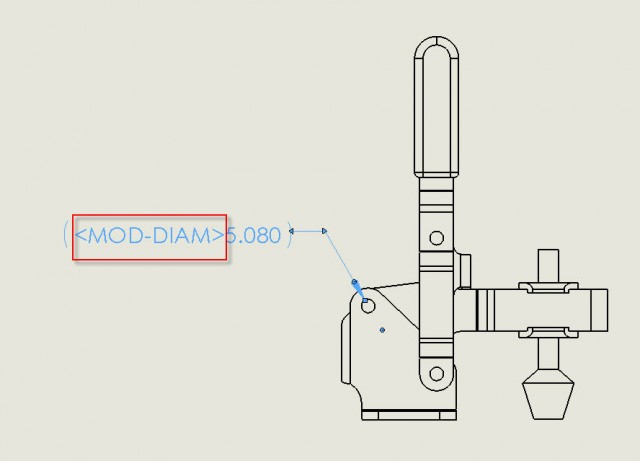 MOD-DIAM is displayed instead of a diameter symbol in SOLIDWORKS 1 Pic 4