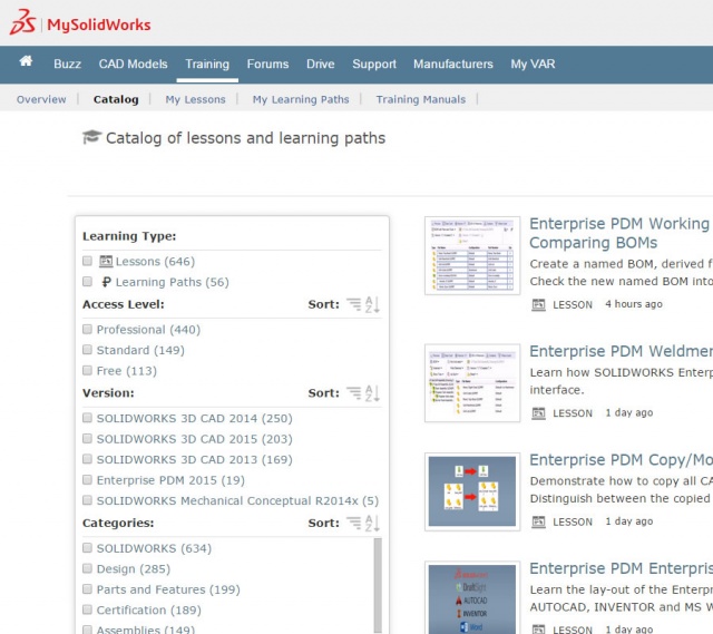 Over 100 FREE Online SOLIDWORKS Lessons in MySolidWorks 19 mysolidworks filters