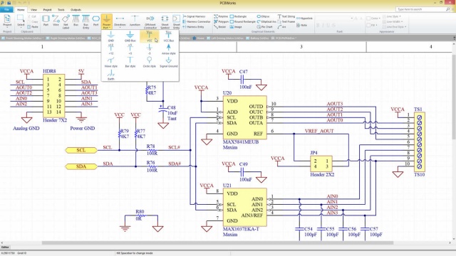 Interface ECAD de PCBWORKS