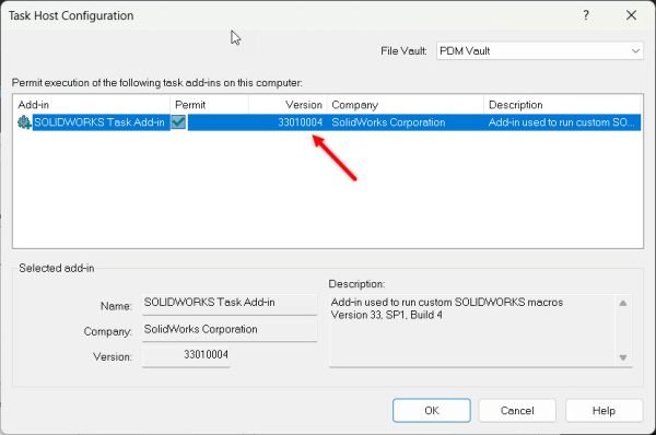 Update SOLIDWORKS PDM Task Add-in 13 7