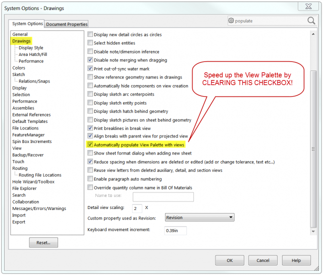 Auto populate View Palette with views