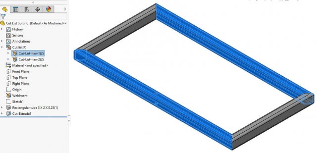 SOLIDWORKS 2017 Cut List Sorting 25 Photo n° 5