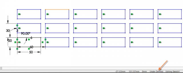 Why is my SOLIDWORKS Sketch Pattern Under Defined?