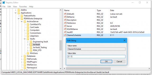SOLIDWORKS PDM Cleaner Service