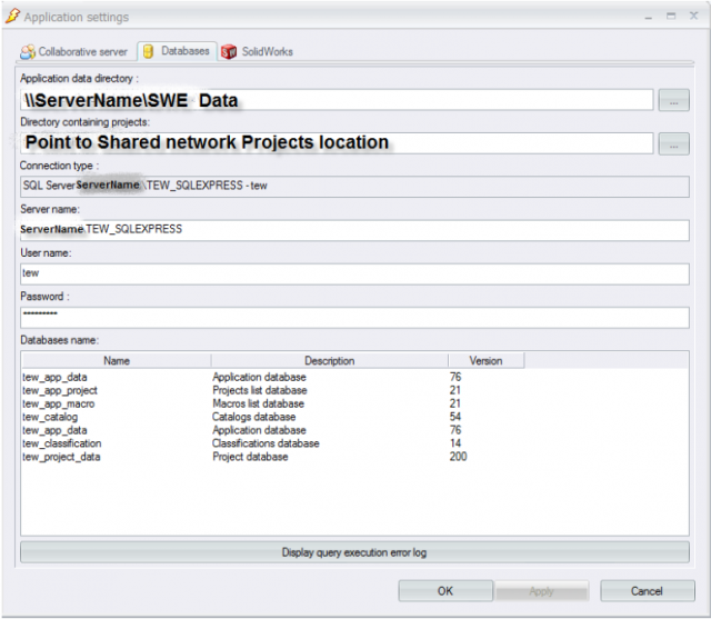 SOLIDWORKS Electrical Application Settings