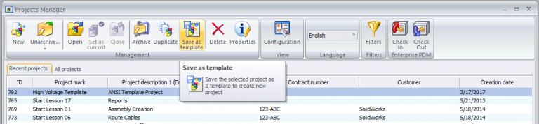 SOLIDWORKS Electrical Project Template Overview