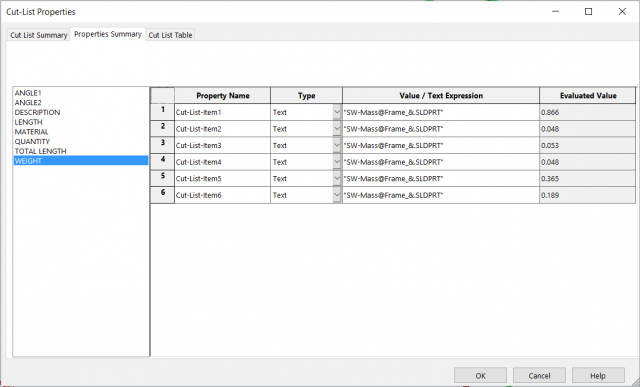 Add SOLIDWORKS Cut-List Property to All Cut-List Items at a Time 21 Ajout d'une nouvelle propriété à tous les éléments de la liste de découpe
