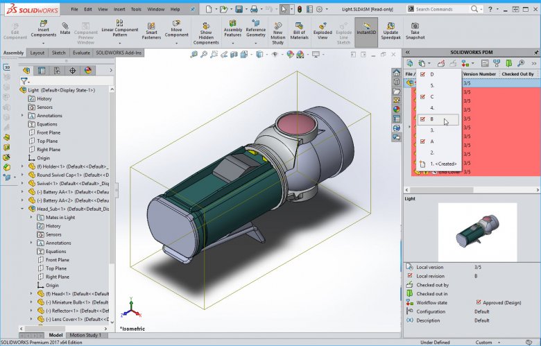 Why is the 'Get' button inoperable in SOLIDWORKS PDM? 7 Get previous version through SOLIDWORKS Add-in