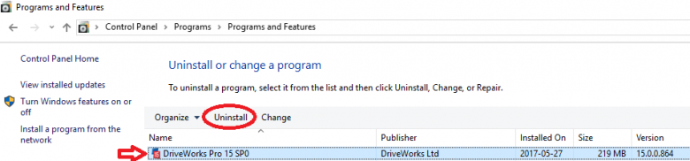 Reinstalling DriveWorks 7 Control Panel