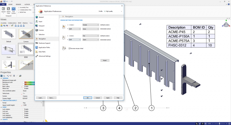 SOLIDWORKS Composer Mouse Button Customization 1 SOLIDWORKS Composer Mouse Button Customization