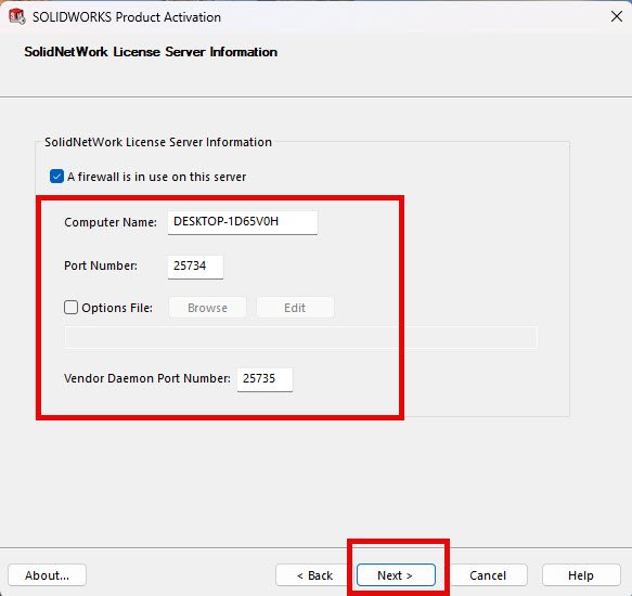 Installing and Setting Up the SOLIDWORKS PDM License Manager 5 License manager 2