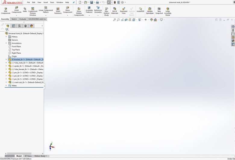 Blank SOLIDWORKS Assembly?!!! 1 Blank SOLIDWORKS Assembly