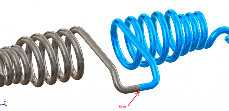 SOLIDWORKS 2018 3D Sketch Mirror 1 Pesky edge on a cool spring