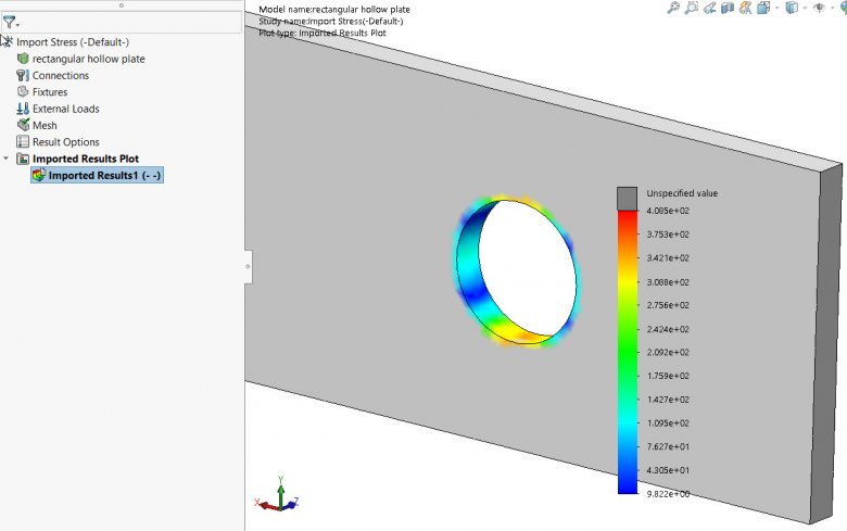 SOLIDWORKS Simulation 2018 can now Plot Imported Results 9 Plot Imported Results