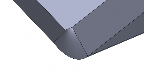 Practical Values for approximating "Zero Radius" bends in SOLIDWORKS 2 Bent Challenge Area