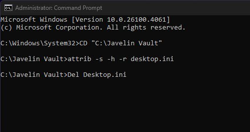 Changing Attribute for Desktop.ini