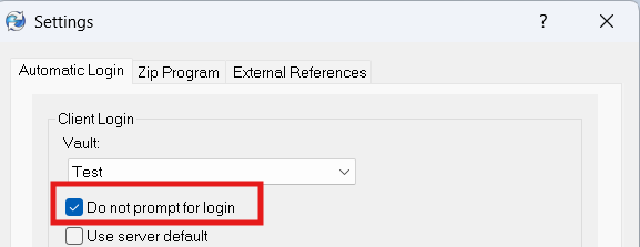 Do not prompt for login