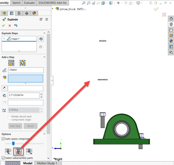 Use Rear of Bounding Box to Order Components for Auto-Space