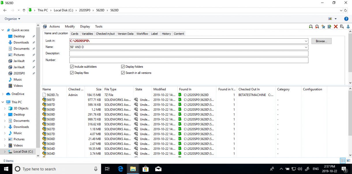 Using Search Operators and Wildcards in SOLIDWORKS PDM 2020 23 SOLIDWORKS PDM Search Operators