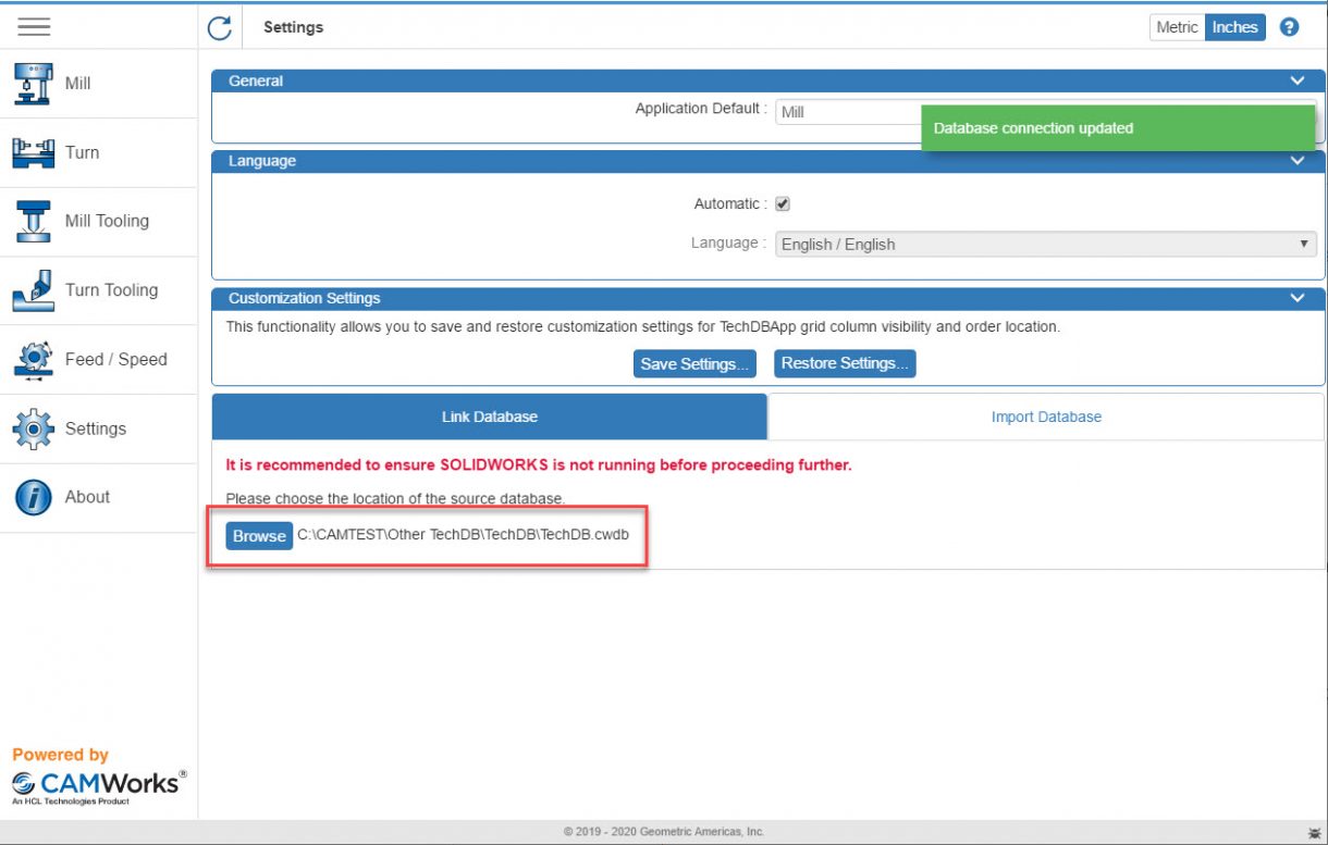 L'emplacement de TechDB a également été mis à jour