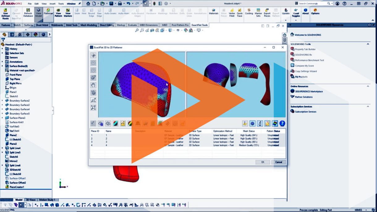Streamline your Soft Goods 2D Pattern Process with SOLIDWORKS and ExactFlat 17 ExactFlat Soft Goods Design