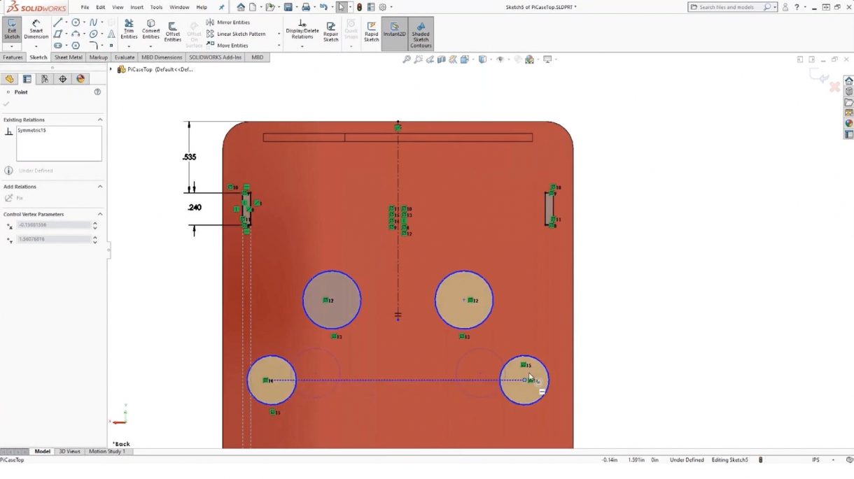 Working with the SOLIDWORKS Mirror Feature 9 Fonction miroir de SOLIDWORKS