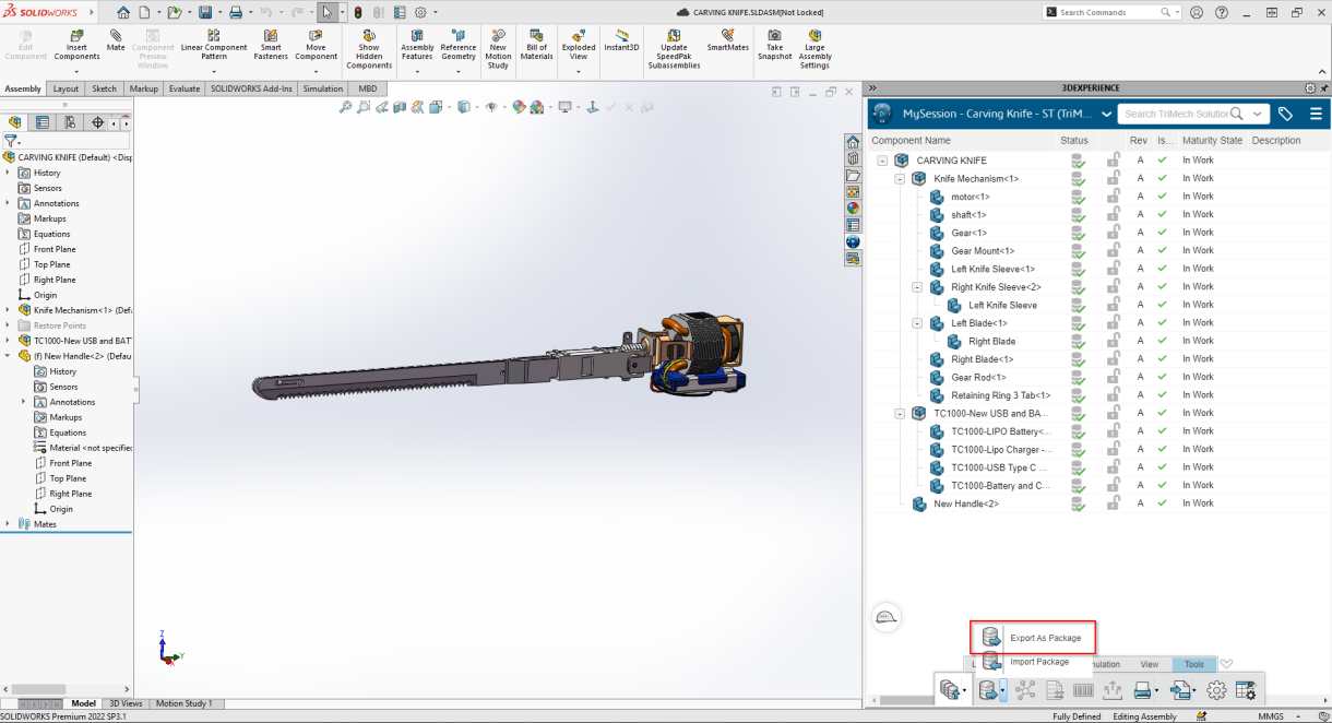 Exportation de 3DEXPERIENCE en tant que paquet
