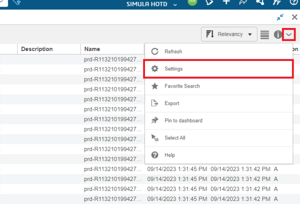 3DSearch settings