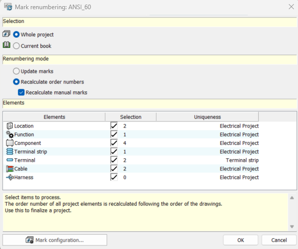 SOLIDWORKS Electrical Process Tab