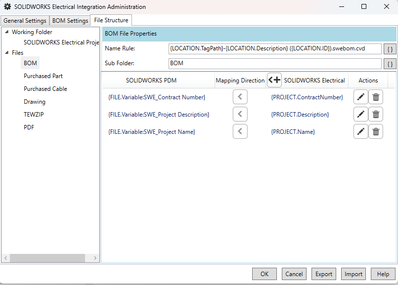 SOLIDWORKS Administration de l'intégration électrique