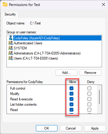 Checked out file opening as "Read-only" from SOLIDWORKS PDM 9 Selected "Full control" in the "Allow" column