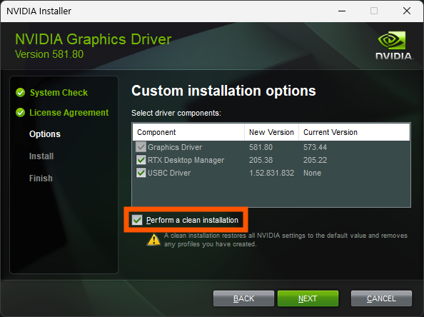 PerformACleanInstallation