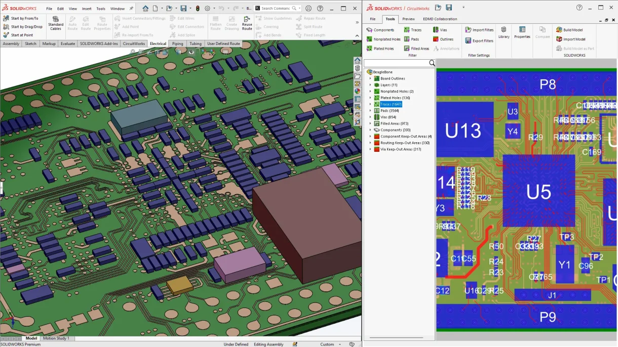 SOLIDWORKS CircuitWorks 2025 ECAD-MCAD Collaboration 17 Prise en charge des pistes de cuivre dans SOLIDWORKS CircuitWorks 2025