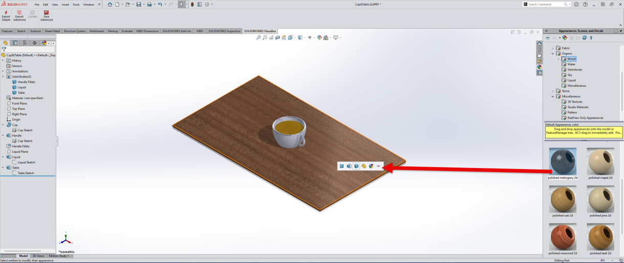 Adding SOLIDWORKS material