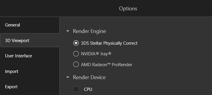 Render engines in SOLIDWORKS Visualize