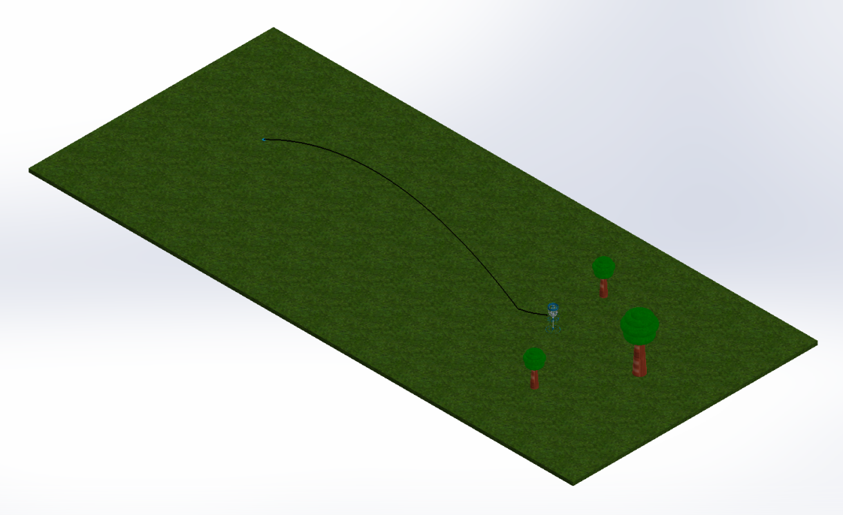 Using SOLIDWORKS Motion to Setup the Perfect Disc Golf Shot 9 Étude sur le mouvement au golf