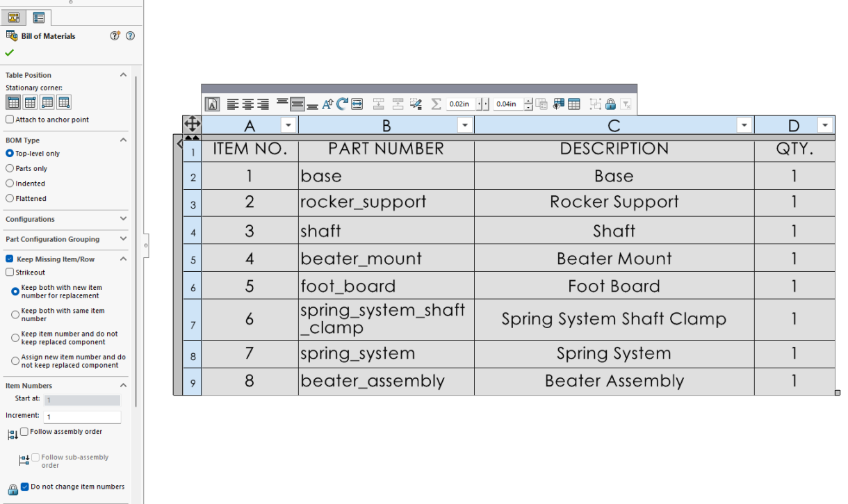 Understanding SOLIDWORKS BOM Options for Replacing Components 1 Start
