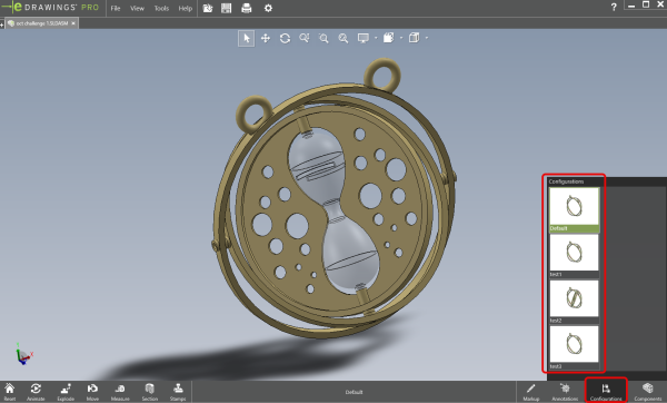 SOLIDWORKS Display Data Mark Best Practices Guide 7 SOLIDWORKS configurations displayed in eDrawings
