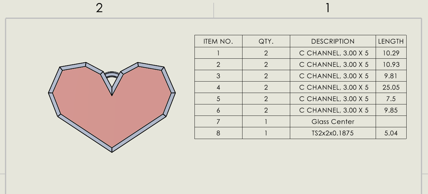 SOLIDWORKS cut list with mixed units