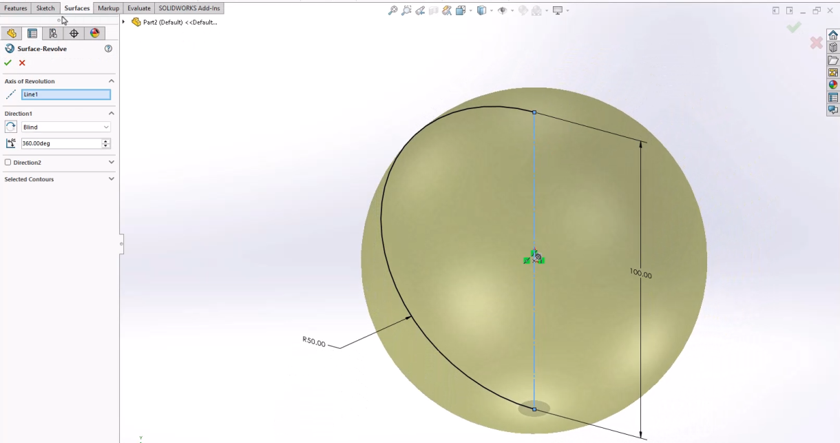 Comment créer une sphère dans SolidWorks